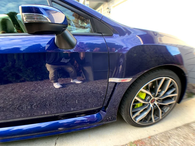 Ceramic coating on a Subaru WRX